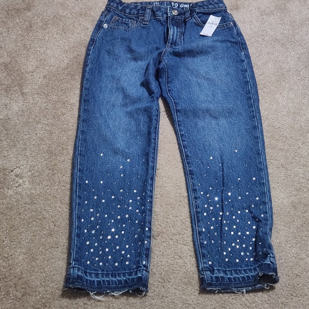 GAP Kids Denim Jeans with Sparkling Accents  Size 10